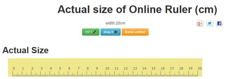 Online Ruler Actual Sizeinch Cm And Draggable 2018 Updated Free