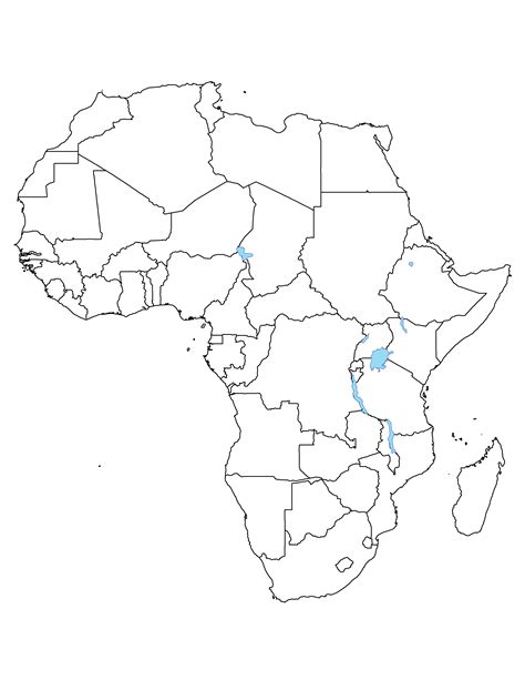 Africa Political Outline Map Full Size