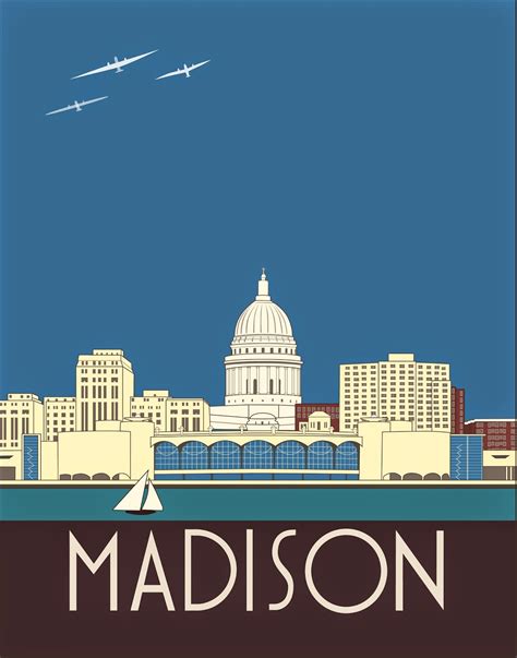 The Spalenka Letters Madison Wisconsin Art Deco Skyline