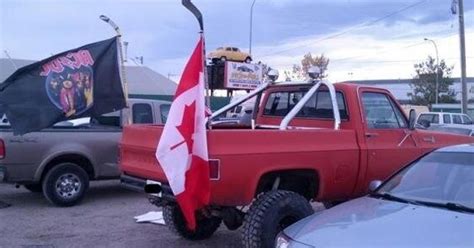 Alberta Pickup Trucks Flag Photo Not Redneck Enough To Be Authentic