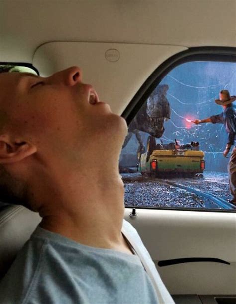 Guy Falls Asleep On Roadtrip Girlfriend Asks Internet To Photoshop Him 10 Pics