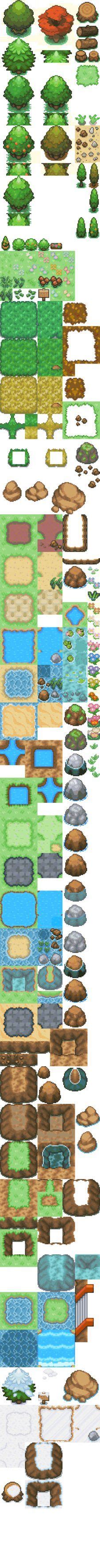 9 Pokemon Tilesets Ideas Pokemon Pixel Art Tutorial Pixel Art