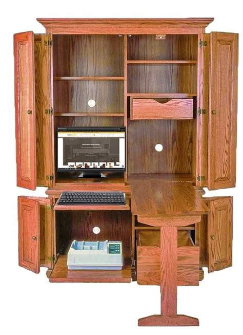 51 Deluxe Computer Armoire Center From Dutchcrafters Amish Furniture