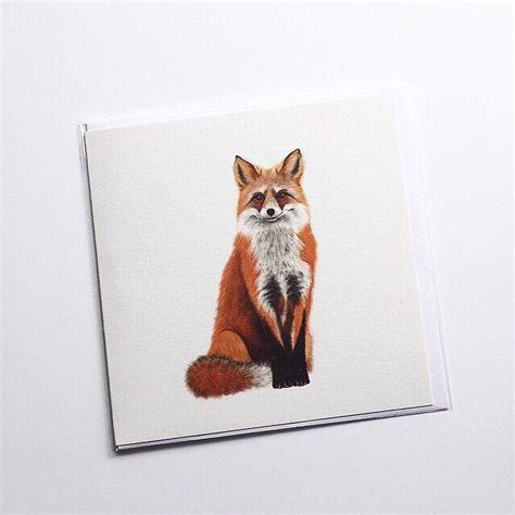 Fox Card Fox Print Greetings Card Foxes Fox Ts Fox Etsy Print