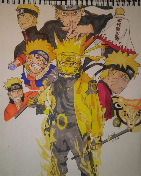 Naruto Collage Drawing Anime Amino