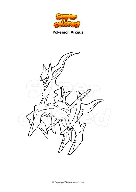 Legendary Pokemon Arceus Coloring Pages Coloring Pages