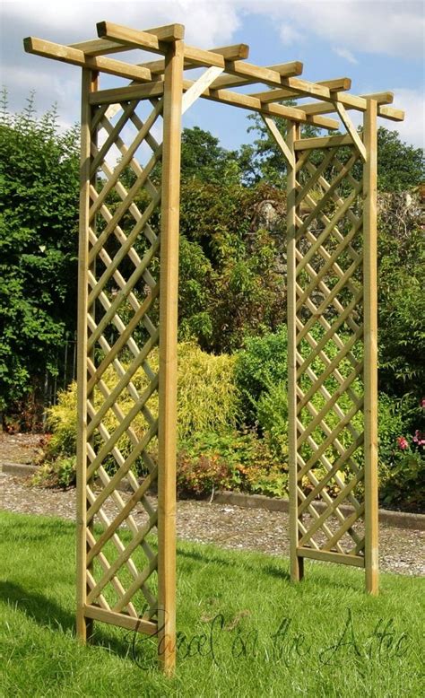 A wide variety of wood arch trellis options are available to you, such as room space selection, commercial buyer, and occasion. Square Flat Top Wooden Garden Arch with Trellis Sides ...
