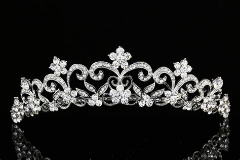 floral bridal headpiece rhinestone crystal prom wedding tiara v976 ebay