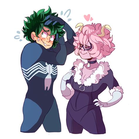 Mina And Deku Cosplay As Black Suit Spider And Black Cat