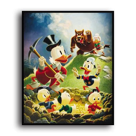 Sr100485 Donald Duck Scrooge Mcduck Children Cartoonhd Canvas Print