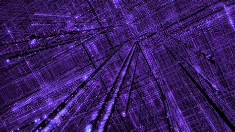 Purple 3d Lines Lights Grid Purple Abstract Glowing Hd Wallpaper