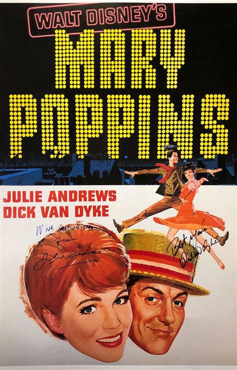 Mary Poppins Julie Andrews Poster Autographed Signed