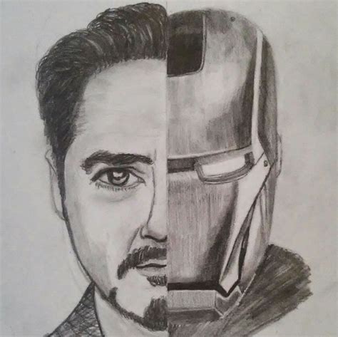 How To Draw Tony Stark Face In The Lower Part Of The Face