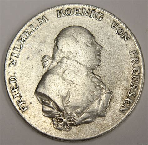 1795 German States Prussia Thaler Silver Coin Km360 Vg Professional