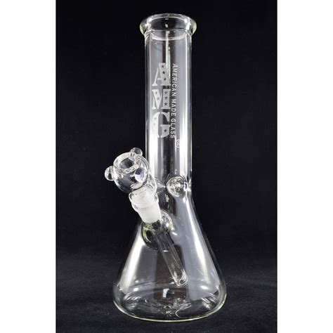 Amg Glass Tall 12 Inch Clear Beaker Base Glass Bong Water Pipe Glass