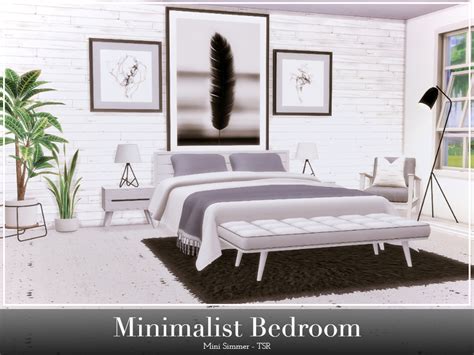 Minimalist Bedroom By Mini Simmer From Tsr • Sims 4 Downloads