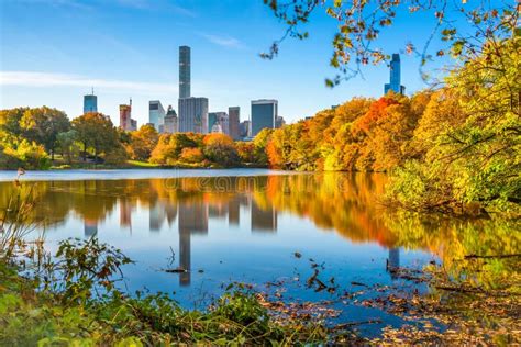 Central Park During Autumn In New York City Stock Image Image Of