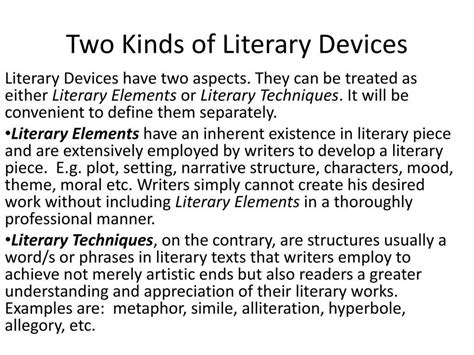 What Is The Difference Between Literary Device And Literary Technique