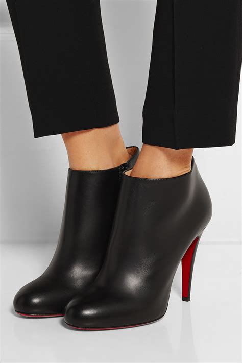 christian louboutin belle 100 leather ankle boots in black lyst