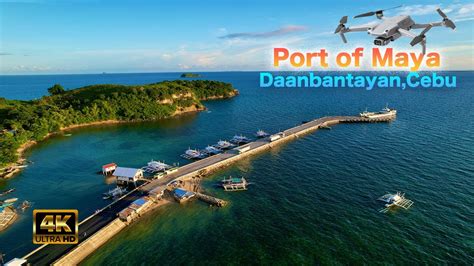 4k Aerial View New Port Of Mayadaanbantayan Jump Off Point To
