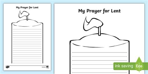 Lenten Prayer Template Hecho Por Educadores Twinkl
