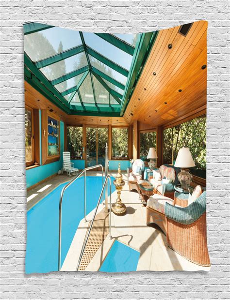 Modern Decor Tapestry Residential House Large Indoor Pool Furniture