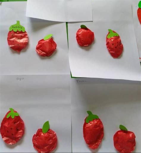 Contoh Gambar Kolase Buah Apel Dari Kertas Origami Gambar Buah Buahan