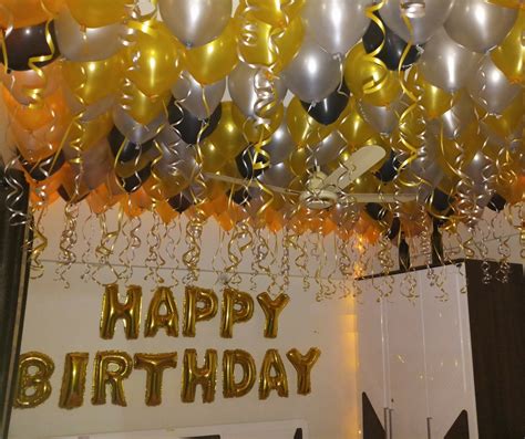 You will have to be really good at lying or acting to pull this idea off. Birthday Decoration for Husband - Birthday Party ...