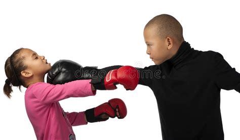 Boy Punches Girl Stock Images Image 24408974