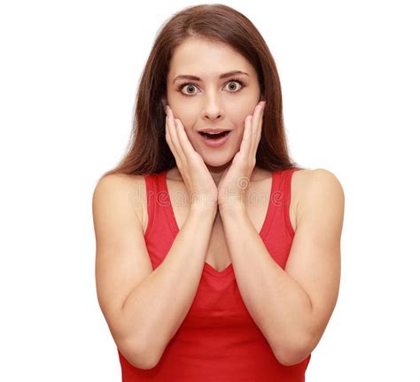 Surprising Woman With Opened Mouth Royalty Free Stock Images Image