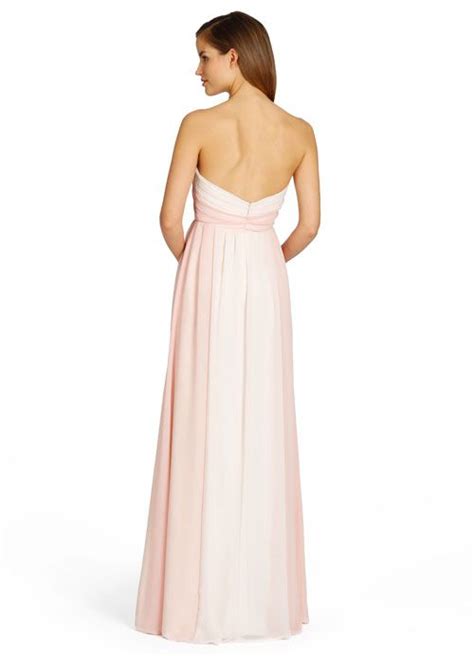 Jim Hjelm Occasions Bridesmaid Chiffon Strapless A Line Gown Curved