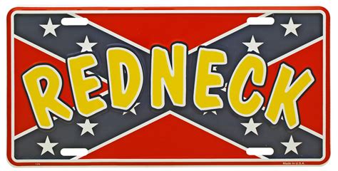 Redneck Tin License Plate