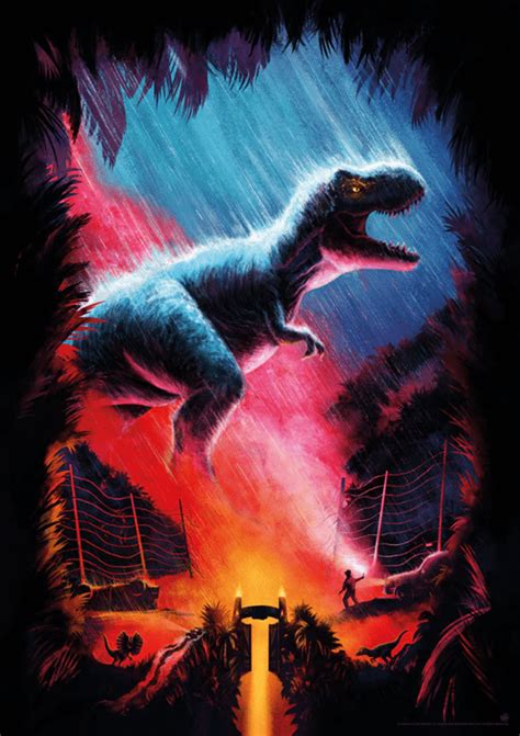 Jurassic Park T Rex Art Print By Carly Af Wall Art Free Shipping