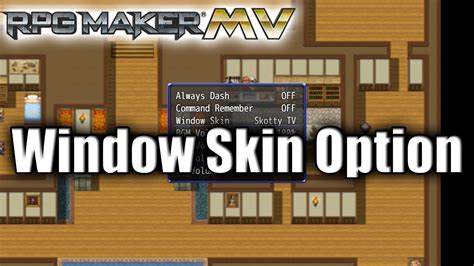 Window Skin Option Plugin Rpg Maker Mv Youtube