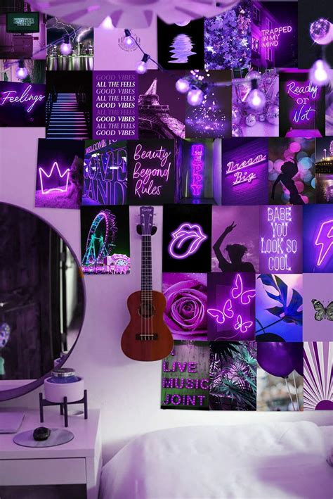 Amazon Com Purple Wall Collage Kit Aesthetic Pictures