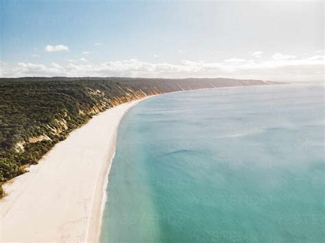Aerial View Of Rainbow Beach Queensland Australia Stock Photo