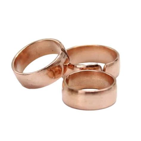 Set Of 3 Copper Rings ~ Plain Healinglama Buddhist Shop