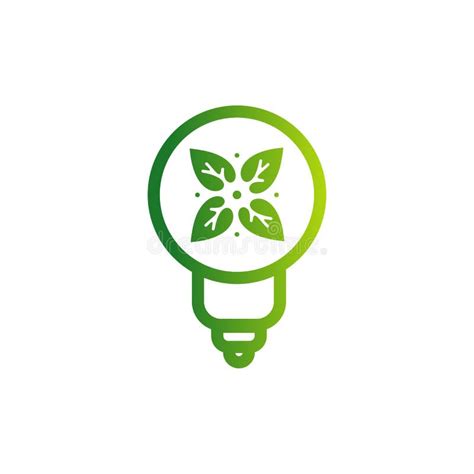 Nature Bulb Logo Design Vector Template Bulb With Leaf Logo Design