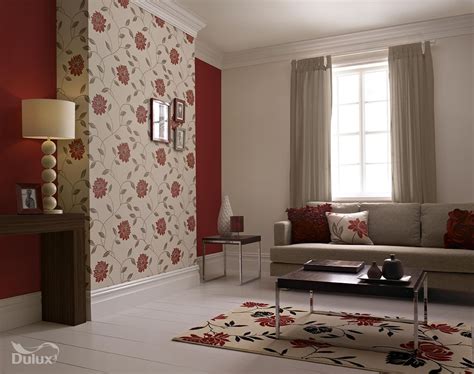 Incredible Red Wallpaper Designs For Living Room References