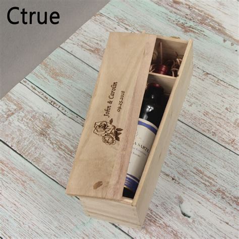 Personalized Wooden Wine Box Wedding Anniversary Gift Corporate Gift