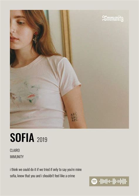 Sofia Poster Minimalist Music Music Album Cover Sofia Clairo Album