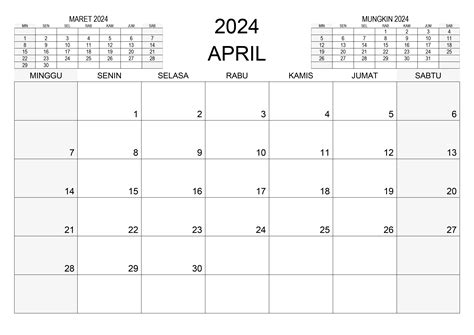 Kalender April 2024 Kalender365su