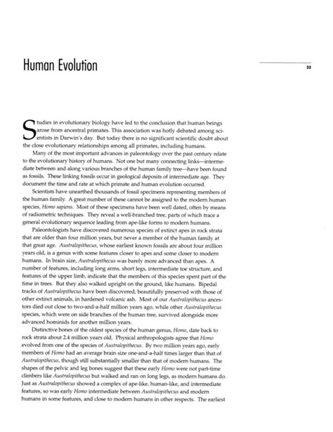 Human Evolution Science And Creationism A View From The National