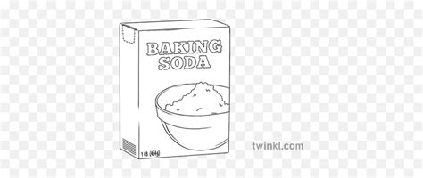 Baking Soda Box Black And White Bicarbonate Of Soda Drawing Png