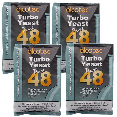 Alcotec 48 Hour Turbo Yeast 135g 4 Packs Walmart Com