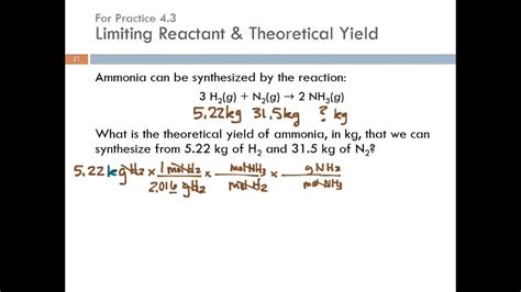 How do you find the limiting reactant when given moles? 4.3 Limiting Reactant, Theoretical Yield, & Percent Yield ...