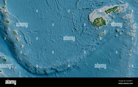 Physical Map Of The Area Around The Conway Reef Tectonic Plate 3d