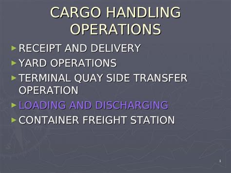 Ppt Cargo Handling Operations Dokumentips