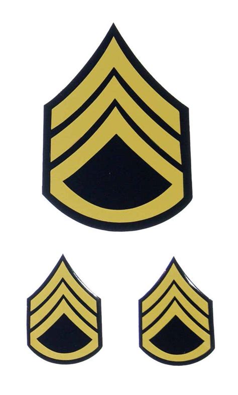 Us Army Military Staff Sergeant Ssg Sgt Rank Stripes Colored