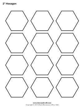 Click here for a template with two inch hexies. Blank Hexagon Templates | Hexagon quilt pattern, Hexagon ...